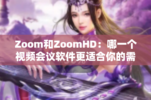 Zoom和ZoomHD：哪一个视频会议软件更适合你的需求？