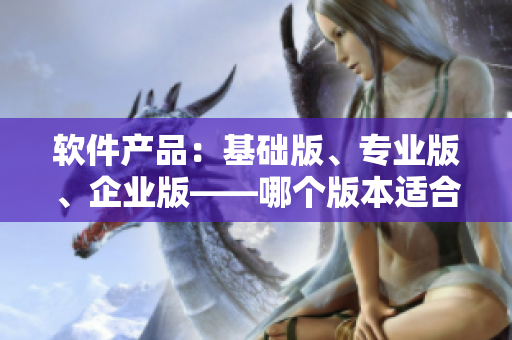 软件产品：基础版、专业版、企业版——哪个版本适合您？