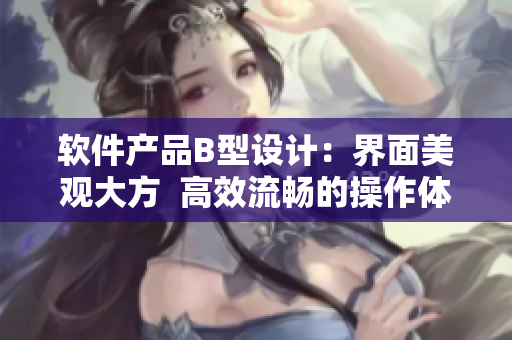 软件产品B型设计：界面美观大方  高效流畅的操作体验