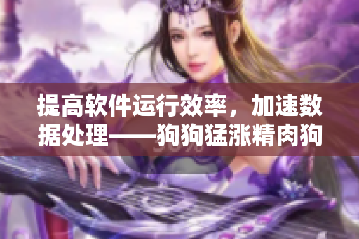 提高软件运行效率，加速数据处理——狗狗猛涨精肉狗大壮软