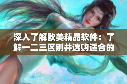 深入了解欧美精品软件：了解一二三区别并选购适合的方案
