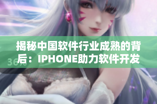 揭秘中国软件行业成熟的背后：IPHONE助力软件开发市场迅速崛起