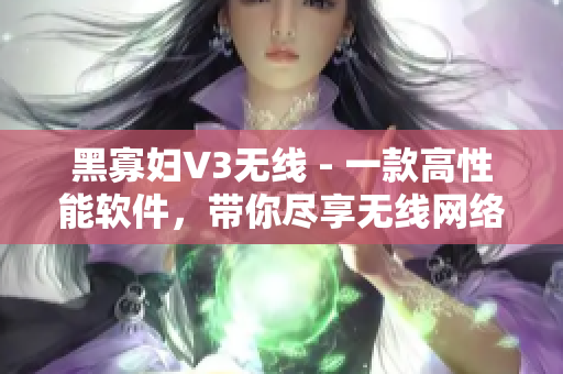 黑寡妇V3无线 - 一款高性能软件，带你尽享无线网络速度