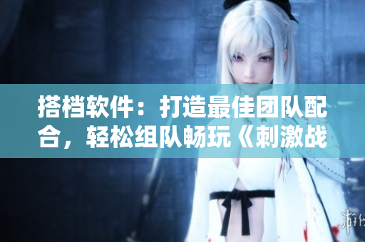搭档软件：打造最佳团队配合，轻松组队畅玩《刺激战场》