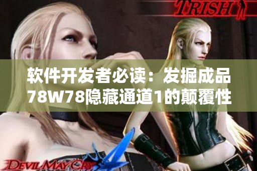 软件开发者必读：发掘成品78W78隐藏通道1的颠覆性技巧