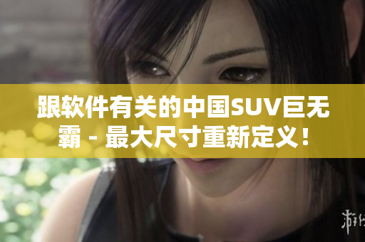 跟软件有关的中国SUV巨无霸 - 最大尺寸重新定义！