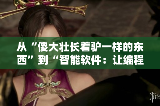 从“傻大壮长着驴一样的东西”到“智能软件：让编程变得高效”