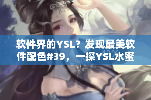 软件界的YSL？发现最美软件配色#39，一探YSL水蜜桃色魅力
