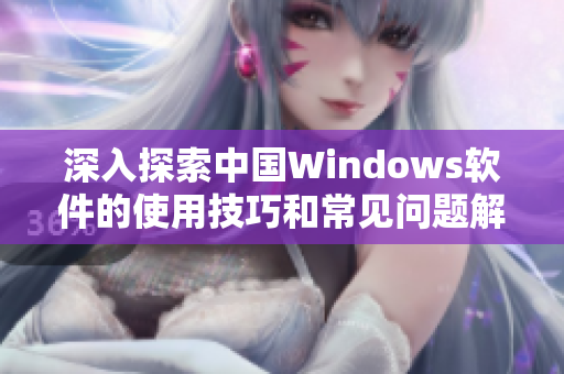 深入探索中国Windows软件的使用技巧和常见问题解决方案