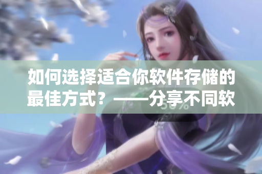 如何选择适合你软件存储的最佳方式？——分享不同软件储存选项