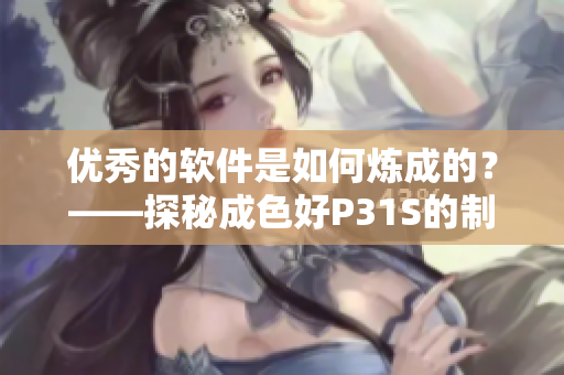 优秀的软件是如何炼成的？——探秘成色好P31S的制作工艺