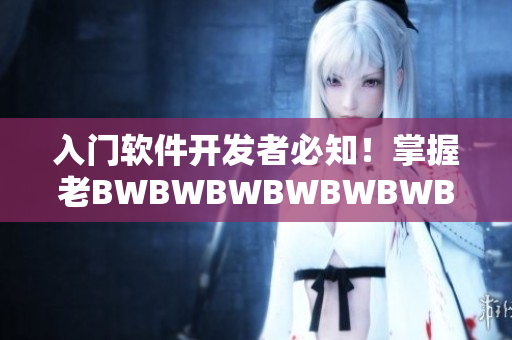 入门软件开发者必知！掌握老BWBWBWBWBWBWBW实用技巧