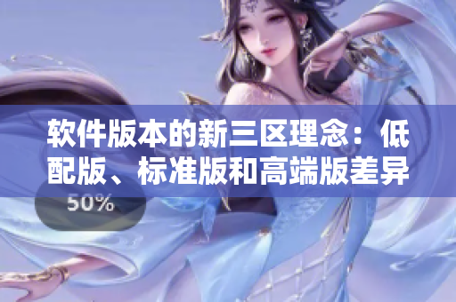 软件版本的新三区理念：低配版、标准版和高端版差异如何？