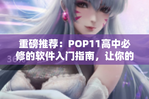 重磅推荐：POP11高中必修的软件入门指南，让你的编程之路更加轻松