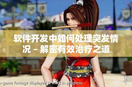 软件开发中如何处理突发情况 – 解密有效治疗之道