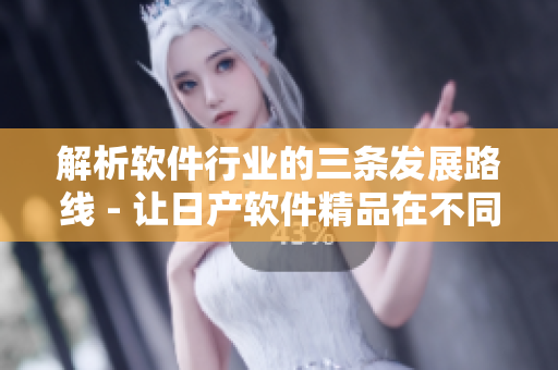 解析软件行业的三条发展路线 - 让日产软件精品在不同市场线路中领跑