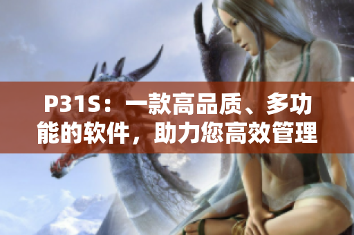 P31S：一款高品质、多功能的软件，助力您高效管理工作和生活