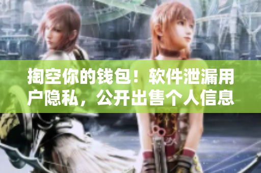 掏空你的钱包！软件泄漏用户隐私，公开出售个人信息！