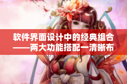 软件界面设计中的经典组合——两大功能搭配一清晰布局