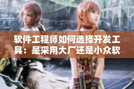 软件工程师如何选择开发工具：是采用大厂还是小众软件？