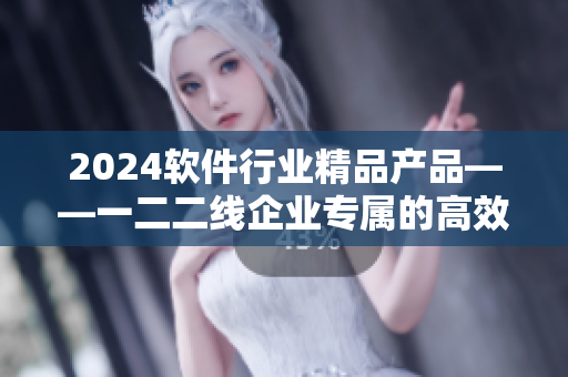 2024软件行业精品产品——一二二线企业专属的高效精华液