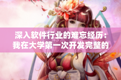深入软件行业的难忘经历：我在大学第一次开发完整的软件系统