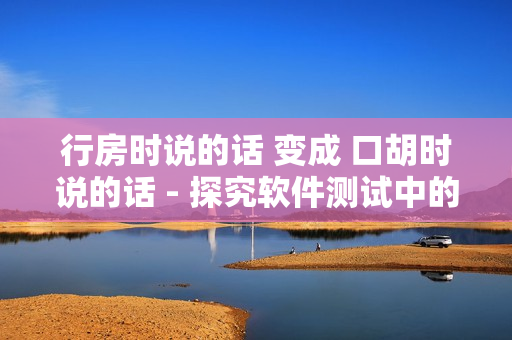 行房时说的话 变成 口胡时说的话 - 探究软件测试中的口胡测试技巧