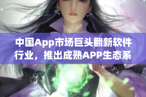 中国App市场巨头翻新软件行业，推出成熟APP生态系统