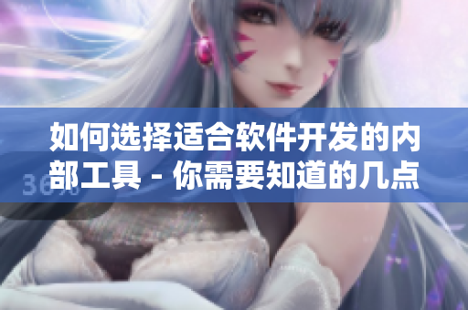 如何选择适合软件开发的内部工具 - 你需要知道的几点建议