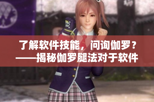 了解软件技能，问询伽罗？——揭秘伽罗腿法对于软件技术的启示