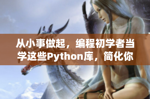 从小事做起，编程初学者当学这些Python库，简化你的代码！