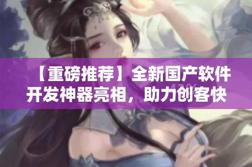 【重磅推荐】全新国产软件开发神器亮相，助力创客快速打造优质软件