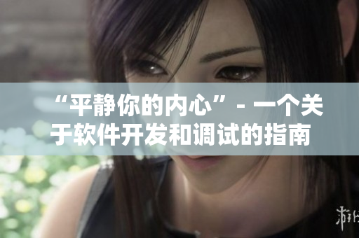 “平静你的内心”- 一个关于软件开发和调试的指南