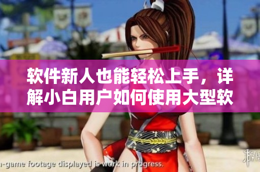 软件新人也能轻松上手，详解小白用户如何使用大型软件