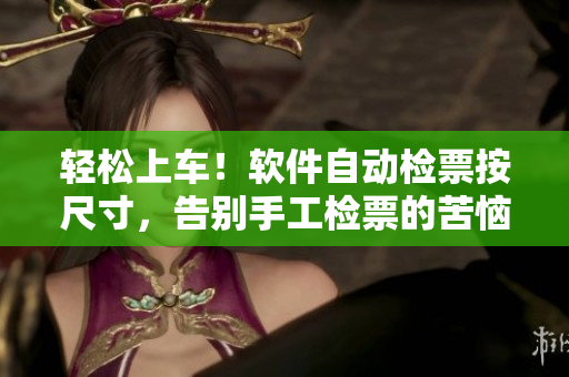 轻松上车！软件自动检票按尺寸，告别手工检票的苦恼