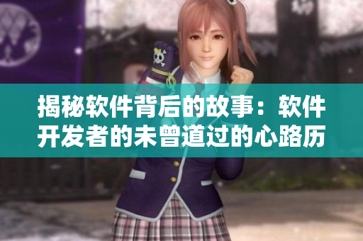 揭秘软件背后的故事：软件开发者的未曾道过的心路历程