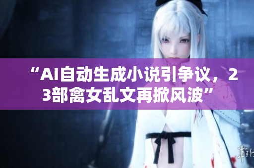 “AI自动生成小说引争议，23部禽女乱文再掀风波”