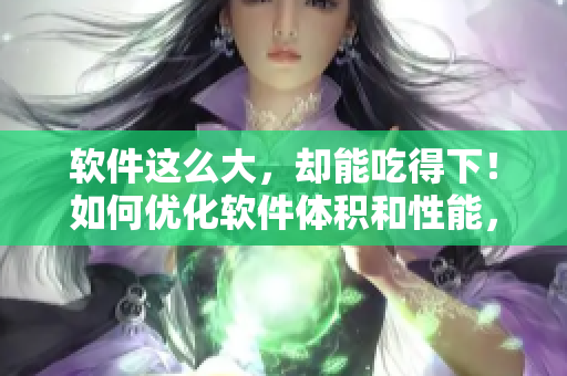 软件这么大，却能吃得下！如何优化软件体积和性能，提高用户体验？