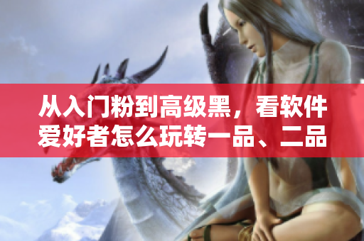 从入门粉到高级黑，看软件爱好者怎么玩转一品、二品和三品