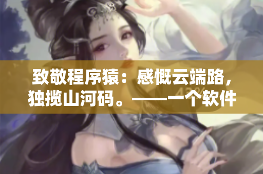 致敬程序猿：感慨云端路，独揽山河码。——一个软件界的韩寒