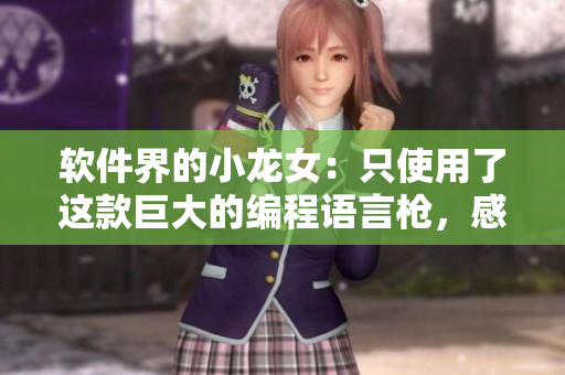 软件界的小龙女：只使用了这款巨大的编程语言枪，感受到它的无穷威力！