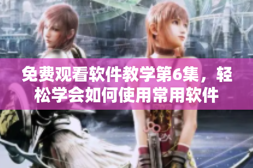 免费观看软件教学第6集，轻松学会如何使用常用软件