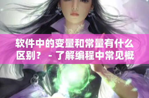 软件中的变量和常量有什么区别？ - 了解编程中常见概念