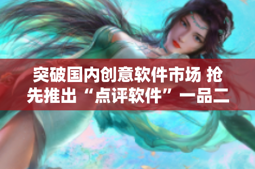突破国内创意软件市场 抢先推出“点评软件”一品二品！！