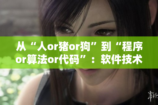 从“人or猪or狗”到“程序or算法or代码”：软件技术的进步。
