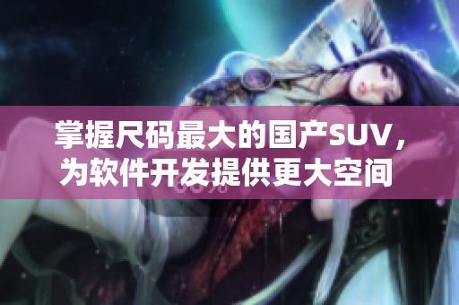 掌握尺码最大的国产SUV，为软件开发提供更大空间 - 一款适应高配的SUV