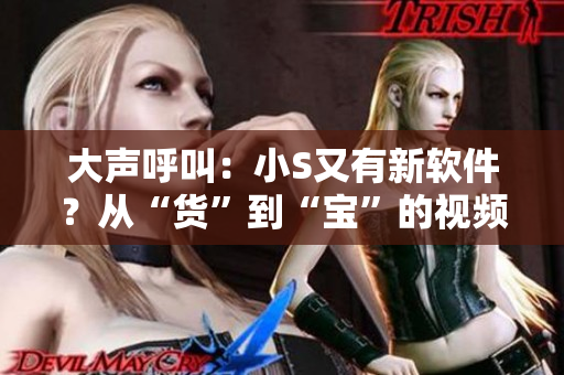 大声呼叫：小S又有新软件？从“货”到“宝”的视频教程
