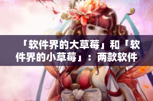 「软件界的大草莓」和「软件界的小草莓」：两款软件功能对比