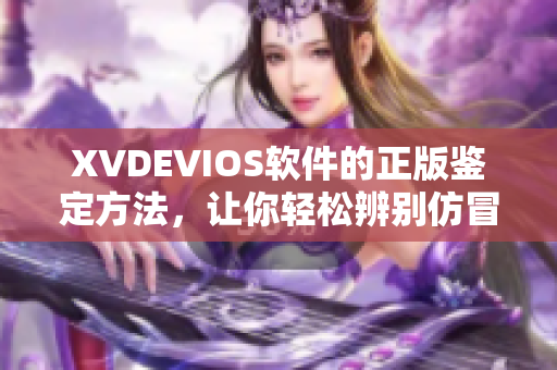 XVDEVIOS软件的正版鉴定方法，让你轻松辨别仿冒软件