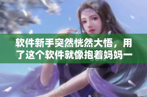 软件新手突然恍然大悟，用了这个软件就像抱着妈妈一样舒心